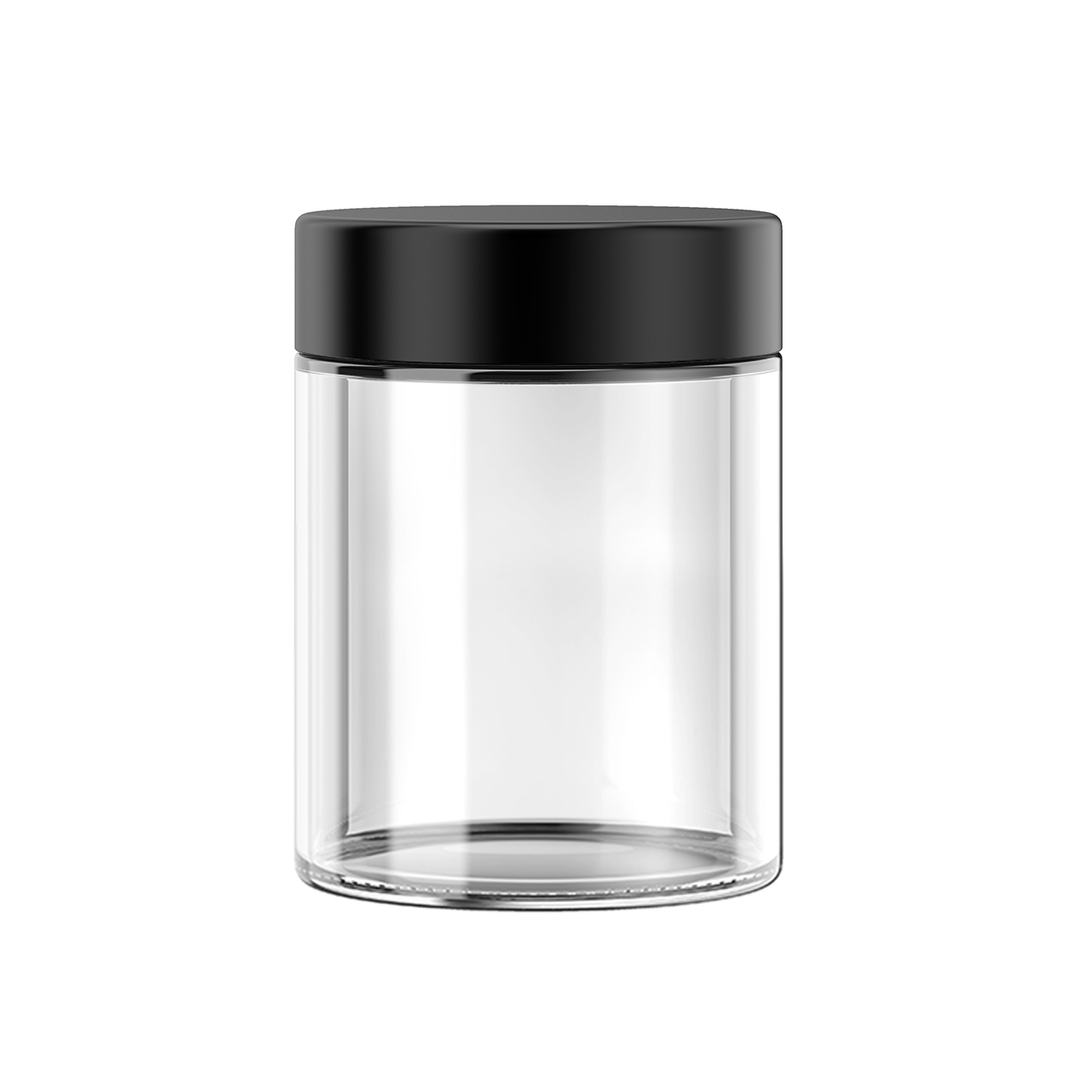 4oz Glass Jar – Black CR Lid (100 Count)