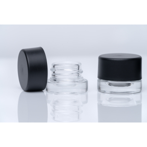 5ml Clear Glass Concentrate Jar – Black CR Lid (504 Count) Washington, Oregon, Northwest, West Coast