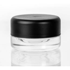 9ml Clear Glass Concentrate Jar – Black CR Lid (320 Count) Washington, Oregon, Northwest, West Coast