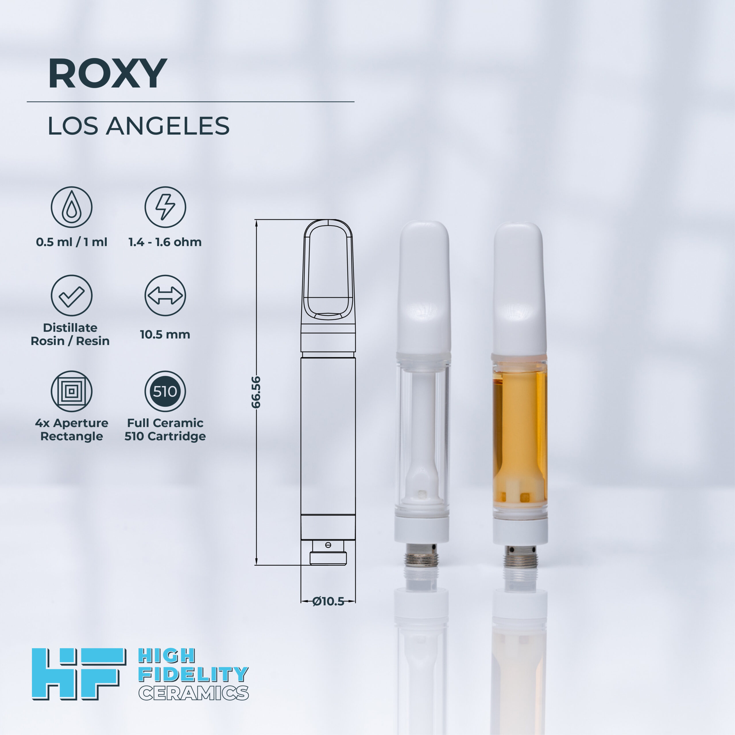 Roxy .5 | 1 ml 510 Ceramic Vape (Los Angeles)